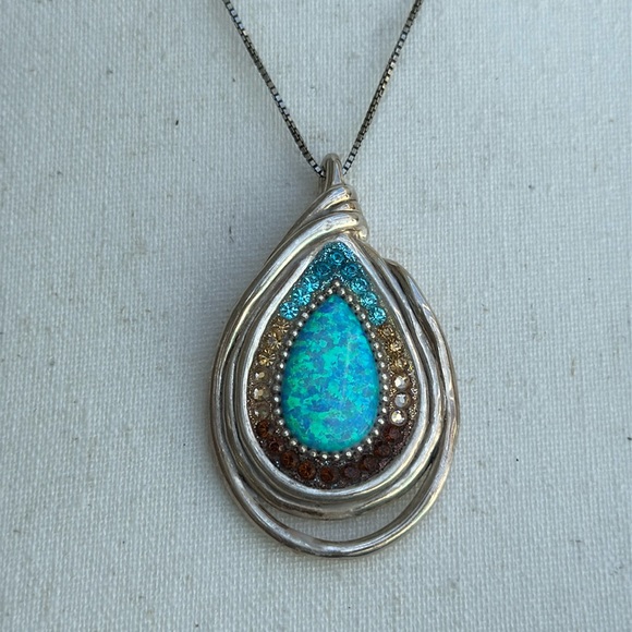 Gorgeous RARE retired Orit Schatzman 925 Israel Sterling silver pendant necklace - Picture 4 of 9